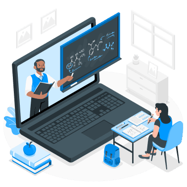 Student learning process illustration